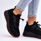 Sneakersy damskie z siatki na platformie do kostki wsuwane Cross Jeans LL2R4032C 37 Czarne (8697319464542) - obraz 3