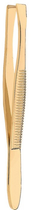 Пінцет косметичний Donegal прямий золотий (5907549210905) - зображення 1