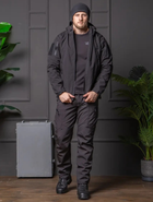 Мужской демисезонный Костюм полиция Softshell с Липучками под Шевроны черный Куртка и брюки L - изображение 13