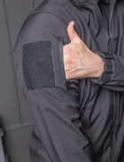 Мужской демисезонный Костюм полиция Softshell с Липучками под Шевроны черный Куртка и брюки 2XL - изображение 3