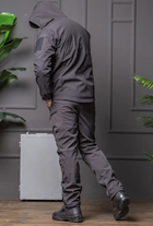 Мужской демисезонный Костюм полиция Softshell с Липучками под Шевроны черный Куртка и брюки 2XL - изображение 11