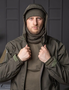 Мужская куртка НГУ Softshell оливковый цвет с анатомическим покроем ветрозащитная L - изображение 6