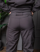 Чоловічий демісезонний Костюм поліція Softshell із Липучками під Шеврони чорний Куртка та штани XL - зображення 10