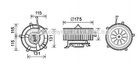 Вентилятор печі AVA COOLING BW8478 BMW 7 Series 6933401, 6913401, 64116913401