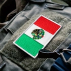 Набор шевронов 2 шт нашивка с липучкой Флаг Мексики 5х8 см, вышитый патч - изображение 1