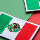 Набор шевронов 2 шт нашивка с липучкой Флаг Мексики 5х8 см, вышитый патч - изображение 5