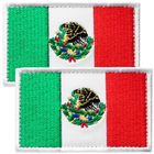 Набор шевронов 2 шт нашивка с липучкой Флаг Мексики 5х8 см, вышитый патч - изображение 8