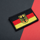 Набір шевронів 2 шт з липучкою Прапор Німеччини 5х8 см, вишитий патч - зображення 7