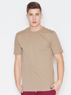 T-shirt męski bawełniany Visent V001 M Beżowy (5902249100013) - obraz 1