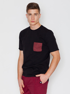 T-shirt męski bawełniany Visent V002 2XL Czarny (5902249100396) - obraz 1
