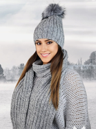 Комплект жіночий (шапка+шарф) Kamea K.22.261.06 One Size Сірий (5903246771404) - зображення 2