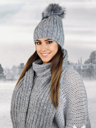 Комплект жіночий (шапка+шарф) Kamea K.22.261.06 One Size Сірий (5903246771404) - зображення 2
