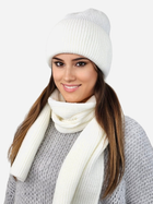 Комплект жіночий (шапка+шарф) Kamea K.23.232.01 One Size Білий (5903246783377) - зображення 1