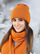 Комплект жіночий (шапка+шарф) Kamea K.23.232.27 One Size Оранжевий (5903246786460) - зображення 2