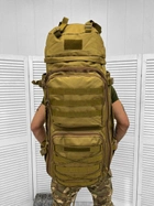 Тактичний рамний рюкзак Tactical Bag Coyote 100 л - изображение 4