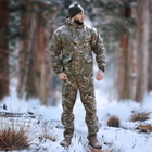 Зимний мужской костюм Рип-Стоп -20°C Утепленный бушлат и брюки Мультикам 50 - изображение 1