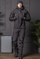 Мужские брюки Soft-shell на флисе с высокой посадкой черный цвет / ветрозащитные и водонепроницаемые 2XL - изображение 6