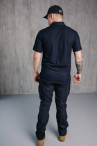 Поло футболка мужская для ДСНС с липучками под шевроны темно-синий цвет ткань CoolPass 44 - изображение 8