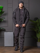 Чоловічі штани Soft-shell на флісі з високою посадкою чорний колір / вітрозахисні та водонепроникні XL - зображення 7