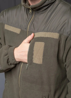 Чоловічий костюм оливковий колір Флісова Кофта та штани Kayman / Кофта з водонепроникними вставками та липучками під шеврони 52 - зображення 4