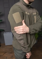 Мужской костюм оливковый Флисовая Кофта и брюки Kayman / Кофта с водонепроницаемыми вставками и липучками под шевроны 60 - изображение 3