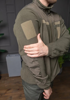 Мужской костюм оливковый Флисовая Кофта и брюки Kayman / Кофта с водонепроницаемыми вставками и липучками под шевроны 56 - изображение 3