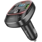 Автомобильный FM-трансмиттер Hoco E76 Pole (PD 45W + QC3.0, 2USB, Bluetooth 5.0, быстрая зарядка) - Черный