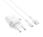Сетевое зарядное устройство Hoco Smart QC3.0 charger + кабель Type-C 1м White (YM1676)