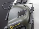 Активні навушники Earmor М32Н із кріпленням та гарнітурою під шолом Чорний (Kali) KL137 - зображення 3
