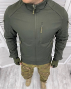 Армійська куртка Combat тканина soft-shell на флісі Оливковий XXL (Kali) KL010 - зображення 1