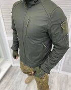 Армійська куртка Combat тканина soft-shell на флісі Оливковий XXL (Kali) KL010 - зображення 3