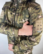 Военная мужская куртка Accord Soft-shell на флисе Мультикам S (Kali) KL014 - изображение 3