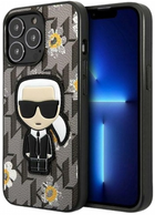 Etui CG Mobile Karl Lagerfeld Flower Iconic Karl do Apple iPhone 13/13 Pro Szary (3666339049461) - obraz 1