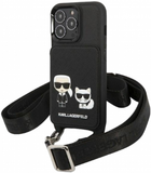 Панель CG Mobile Karl Lagerfeld Saffiano Karl&Choupette Embossed для Apple iPhone 13/13 Pro Black (3666339051716)