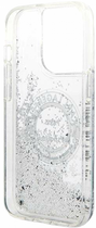 Etui CG Mobile Karl Lagerfeld Liquid Glitter RSG do Apple iPhone 14 Pro Srebrny (3666339085902) - obraz 3