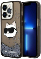 Панель CG Mobile Karl Lagerfeld Glitter Choupette Head для Apple iPhone 14 Pro Black (3666339087029) - зображення 1