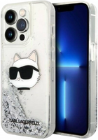 Etui CG Mobile Karl Lagerfeld Glitter Choupette Head do Apple iPhone 14 Pro Srebrny (3666339086947) - obraz 1