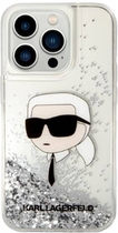 Панель CG Mobile Karl Lagerfeld Glitter Karl Head для Apple iPhone 14 Pro Silver (3666339086862) - зображення 2