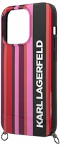 Etui CG Mobile Karl Lagerfeld Color Stripes Strap do Apple iPhone 14 Pro Rozowy (3666339094218) - obraz 3
