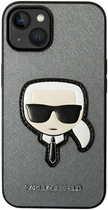 Панель CG Mobile Karl Lagerfeld Saffiano Karl Head Patch для Apple iPhone 14 Plus Silver (3666339077082) - зображення 2