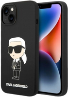 Etui CG Mobile Karl Lagerfeld Silicone Iconic do Apple iPhone 14 Plus Czarny (3666339086572) - obraz 1