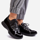 Sneakersy damskie skórzane na platformie do kostki Zazoo M01/2 40 Czarne (5905677957792) - obraz 4