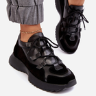 Sneakersy damskie skórzane na platformie do kostki Zazoo M01/2 40 Czarne (5905677957792) - obraz 7