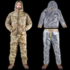 Чоловічий Тактичний Військовий Зимовий костюм з тепловідбивною підкладкою Omni Hit Multicam Куртка з капюшоном і зимові штани Ріп Стоп Мультикам р. 2XL - зображення 2