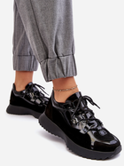 Sneakersy damskie skórzane na platformie do kostki Zazoo M01/2 41 Czarne (5905677958256) - obraz 3