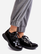Sneakersy damskie skórzane na platformie do kostki Zazoo M01/2 41 Czarne (5905677958256) - obraz 5