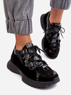 Sneakersy damskie skórzane na platformie do kostki Zazoo M01/2 41 Czarne (5905677958256) - obraz 7