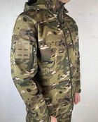 Военная мужская куртка Accord Soft-shell на флисе Мультикам XL (Kali) - изображение 5