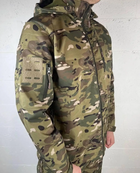 Военная мужская куртка Accord Soft-shell на флисе Мультикам XXL (Kali) - изображение 4