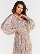 Сукня жіноча Awama A485 One Size Золотиста (5902360565302) - зображення 5
